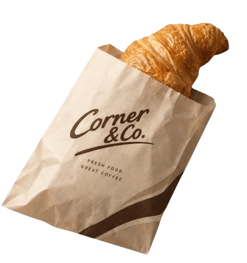 Corner & Co branded food packaging